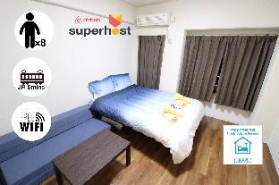 ☆2 bed rooms☆JR-NAMBA 6mins☆8 ppl stay☆Free WiFi